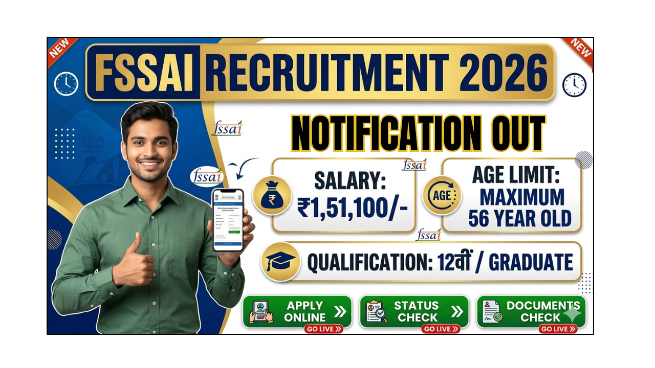 Food Safety Officer Recruitment 2026 Apply Online, Syllabus, Last Date