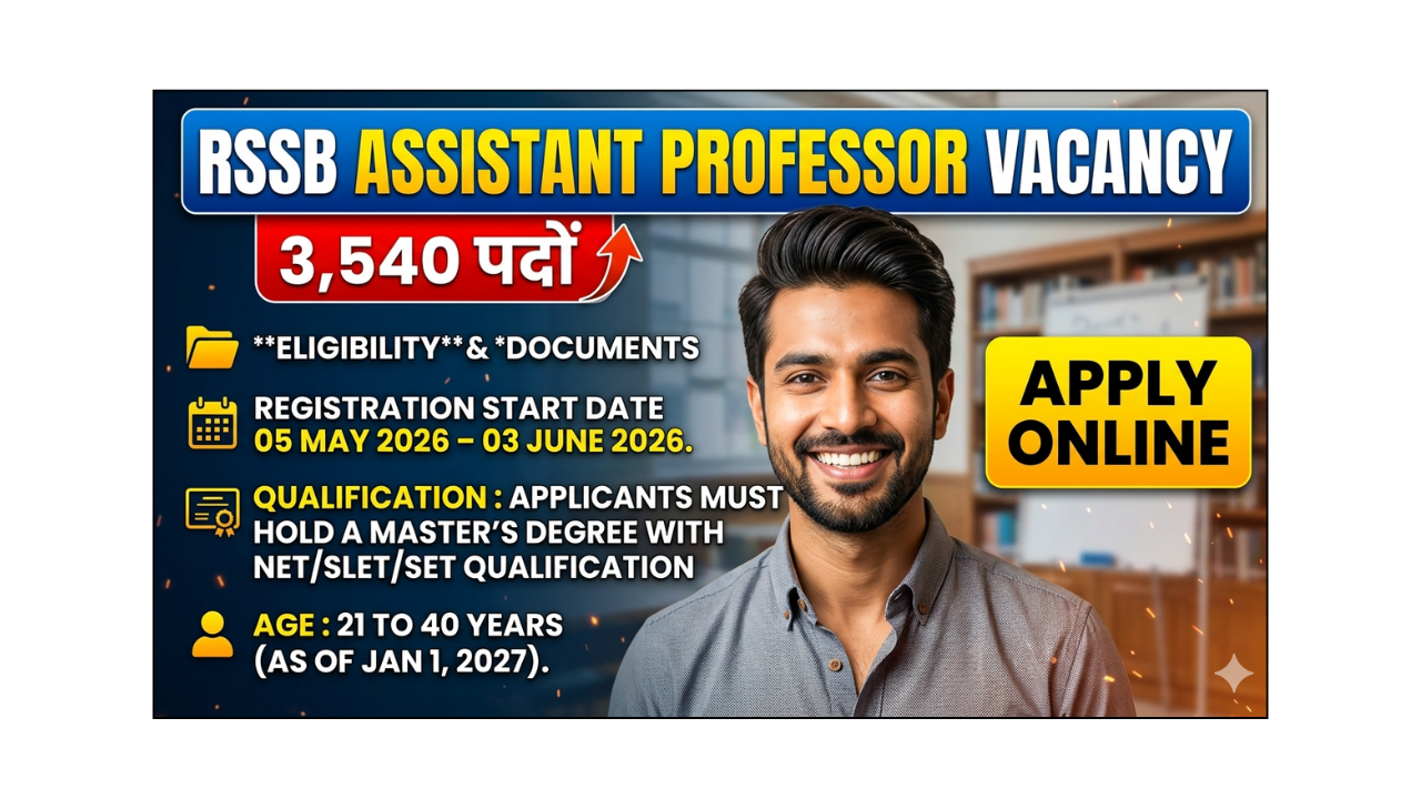 RSSB Assistant Professor Vacancy