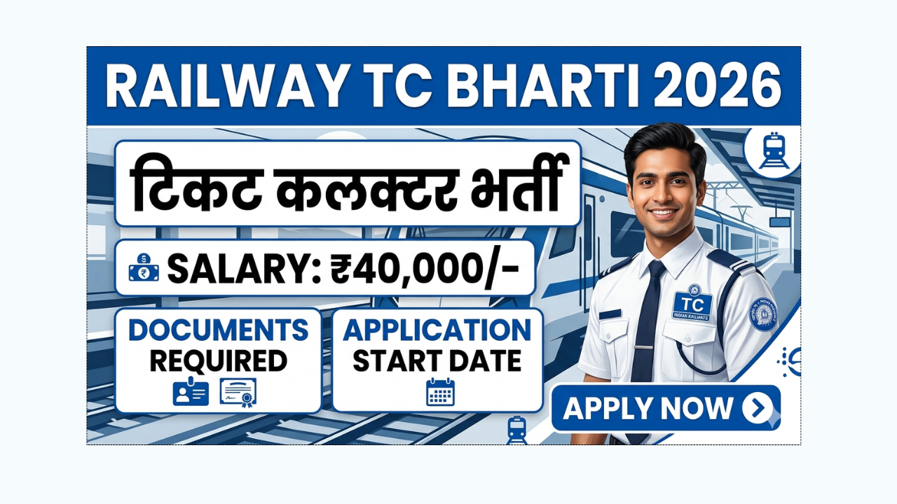 Railway TC Recruitment 2026 Apply Online, Notification, Salary, Last Date