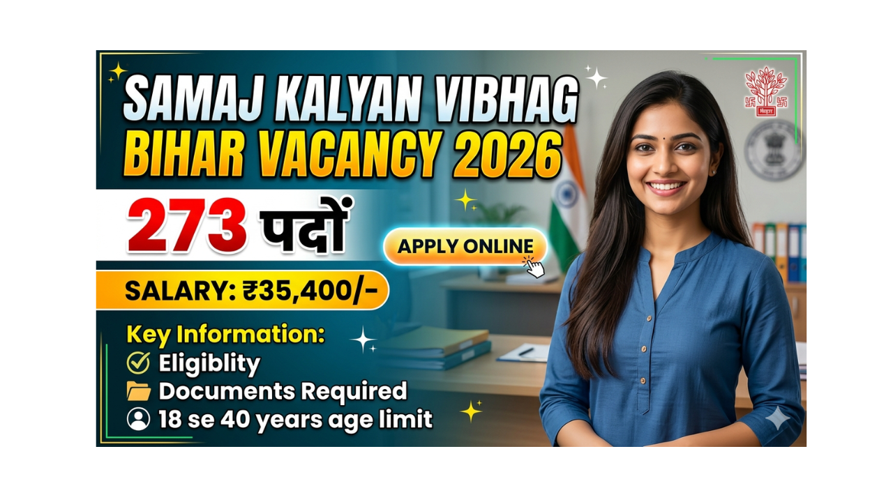 Samaj Kalyan Vibhag Bihar Vacancy 2026