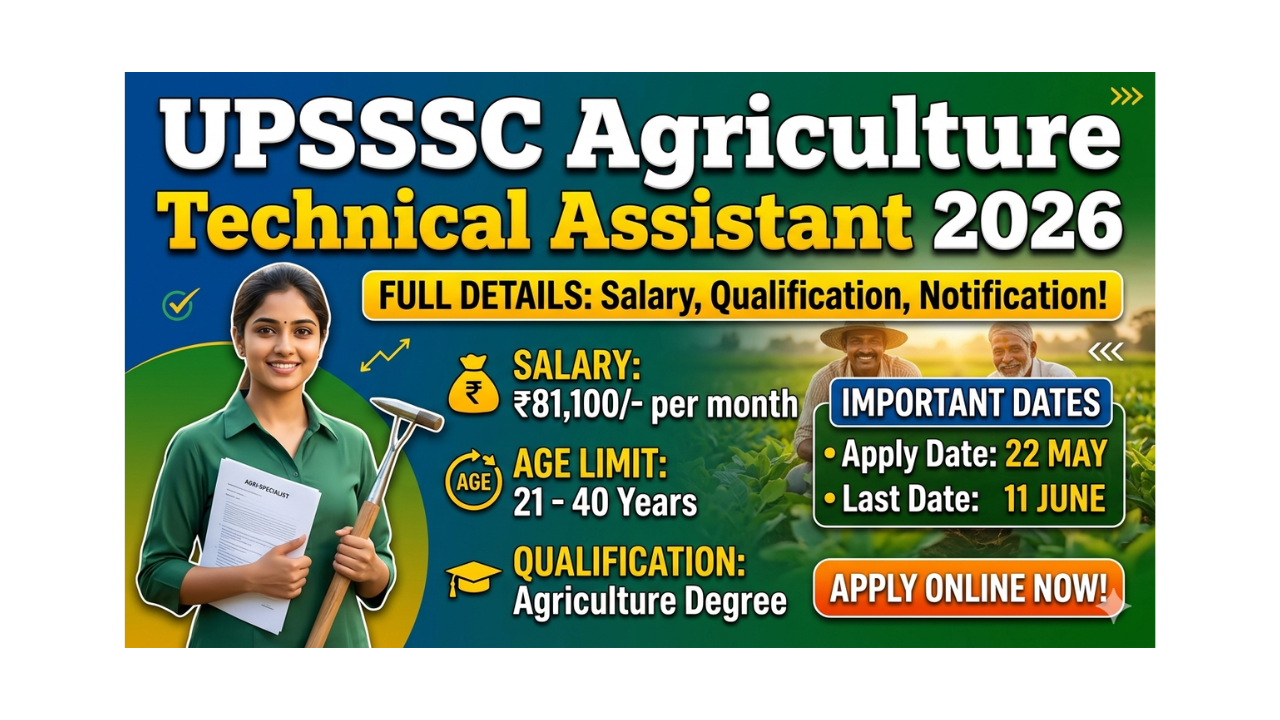 UPSSSC Agriculture Technical Assistant Group-C Recruitment 2026