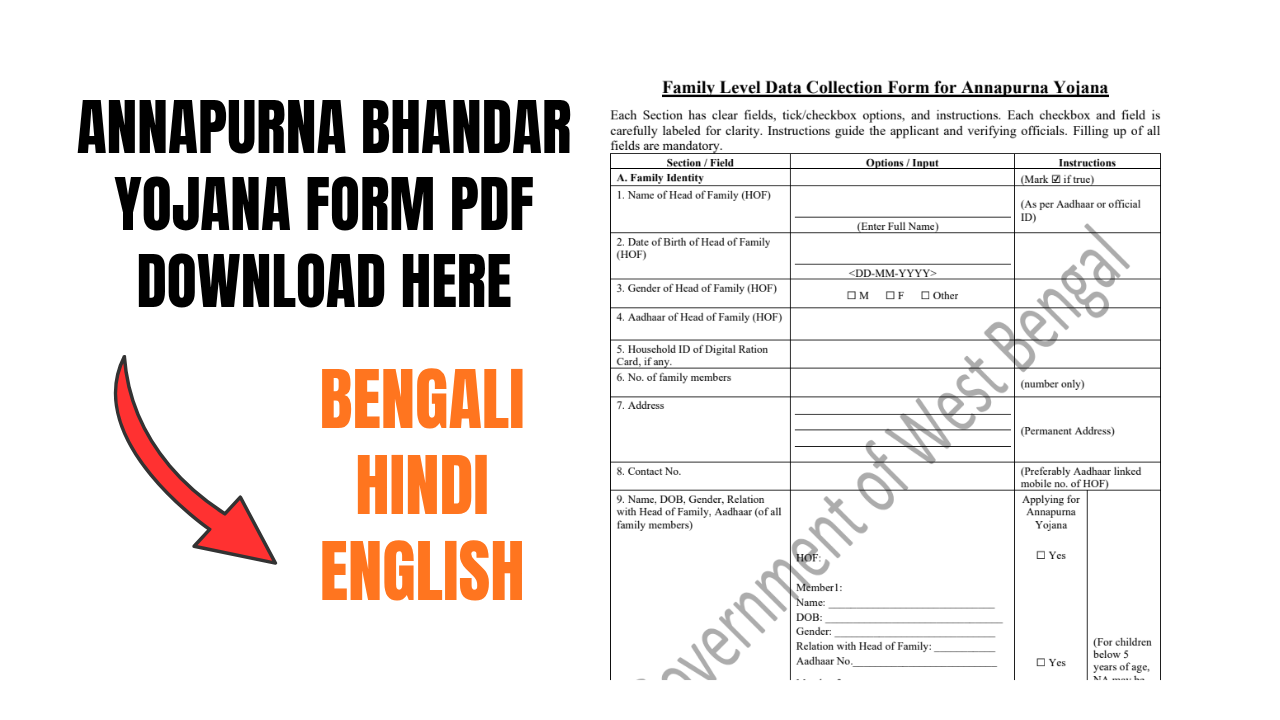 annapurna bhandar yojana form pdf