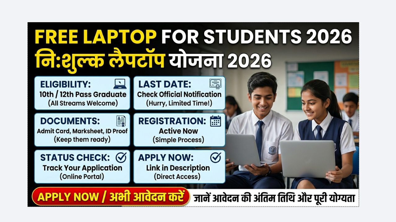 Free Laptop for Students 2026 Registration, Status Check, Eligiblity
