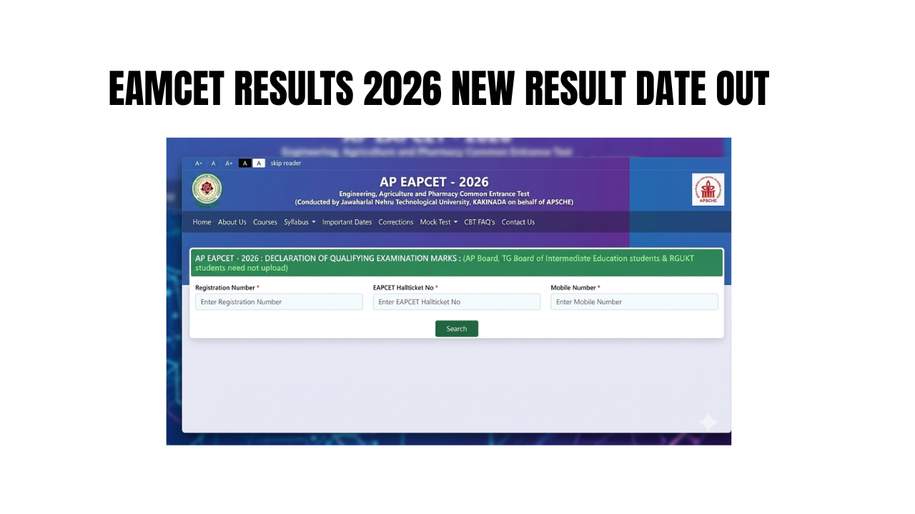 eamcet results 2026 new result date out